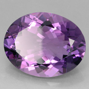 Ametista violeta natural 28,36ct, corte oval, IF