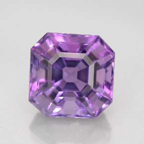 Ametista violeta natural 5,77ct, corte esmeralda, VVS