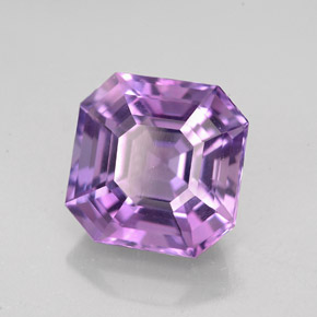 Ametista violeta natural 4,24ct, corte esmeralda, VVS