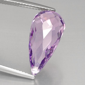 Ametista violeta natural 8,80ct, briolete, VVS