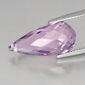 Ametista violeta natural 8,80ct, briolete, VVS