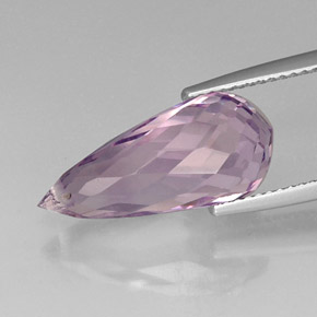 Ametista violeta natural 7,80ct, briolete, VVS