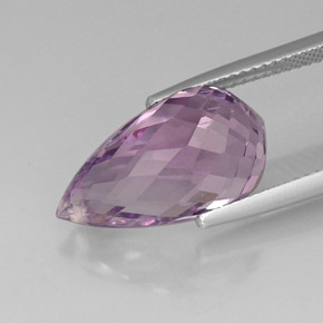 Ametista violeta natural 8,49ct, briolete, VVS
