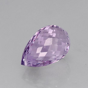 Ametista violeta natural 12,67ct, briolete, VVS