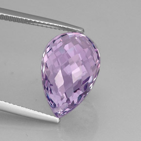 Ametista violeta natural 12,67ct, briolete, VVS