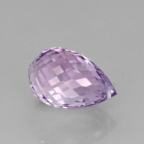 Ametista violeta natural 12,67ct, briolete, VVS