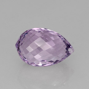Ametista violeta natural 15,48ct, briolete, VVS