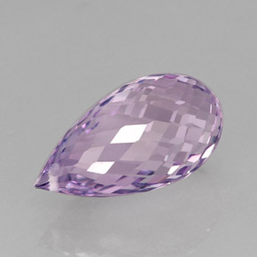 Ametista violeta natural 12,56ct, briolete, VVS