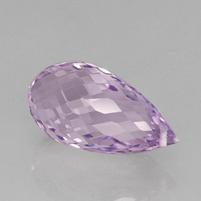 Ametista violeta natural 12,56ct, briolete, VVS