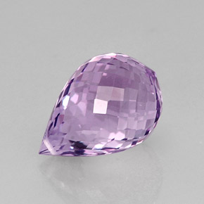 Ametista violeta natural 12,84ct, briolete, VVS