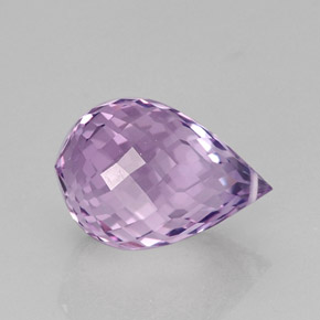 Ametista violeta natural 12,84ct, briolete, VVS