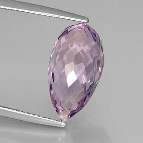 Ametista violeta natural 7,31ct, briolete, VVS