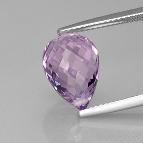 Ametista violeta natural 6,16ct, briolete, VVS