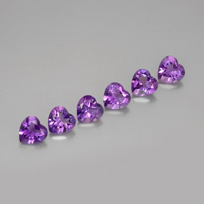 Pedras preciosas de ametista violeta natural de  ct, formato de coração, VVS-VS