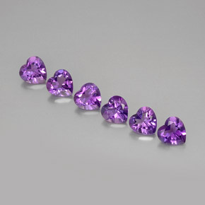 Pedras preciosas de ametista violeta natural de  ct, formato de coração, VVS-VS