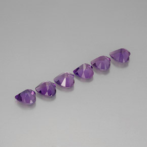 Pedras preciosas de ametista violeta natural de  ct, formato de coração, VVS-VS