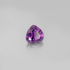 Ametista violeta natural 0,72ct, formato de coração, VS