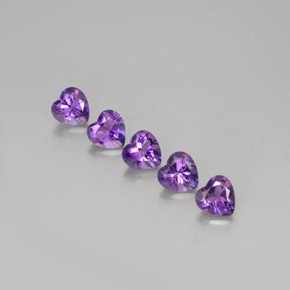 Pedras preciosas de ametista violeta natural de  ct, formato de coração, VVS-VS