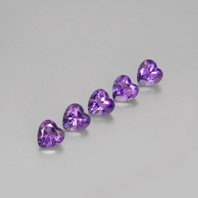 Pedras preciosas de ametista violeta natural de  ct, formato de coração, VVS-VS