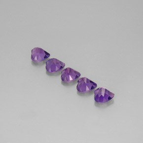Pedras preciosas de ametista violeta natural de  ct, formato de coração, VVS-VS