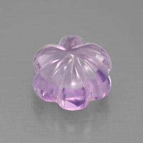 Ametista violeta natural 3,04ct, corte flor, transparente