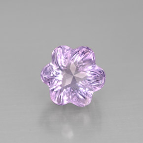 Ametista violeta natural 1,63ct, corte flor, transparente