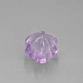 Ametista violeta natural 1,63ct, corte flor, transparente
