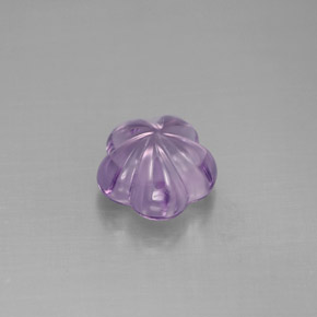 Ametista violeta natural 1,93ct, corte flor, transparente