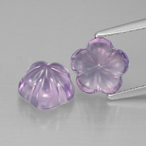 Pedras preciosas de ametista violeta natural de  ct, corte flor, transparente