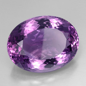 Ametista violeta natural 43,53ct, corte oval, VVS