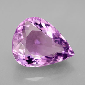 Ametista violeta natural 7,05ct, formato de pêra, VVS