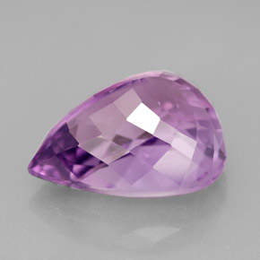 Ametista violeta natural 7,05ct, formato de pêra, VVS