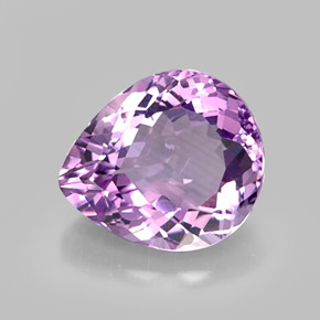 Ametista violeta natural 6,96ct, formato de pêra, VVS