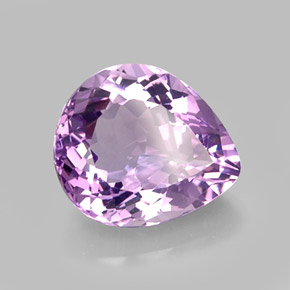 Ametista violeta natural 6,96ct, formato de pêra, VVS