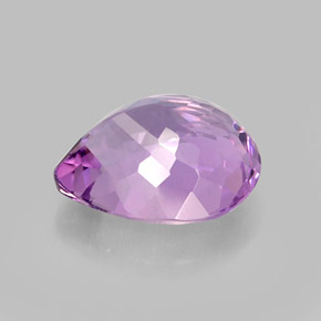 Ametista violeta natural 6,96ct, formato de pêra, VVS
