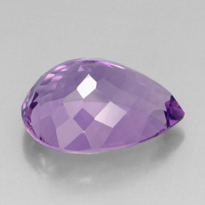 Ametista violeta natural 14,77ct, formato de pêra, IF