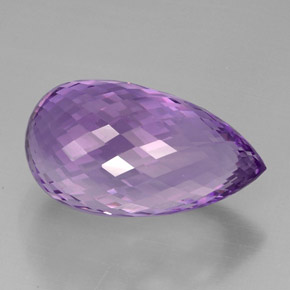 Ametista violeta natural 37,70ct, briolete, VVS