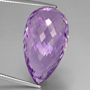 Ametista violeta natural 37,70ct, briolete, VVS