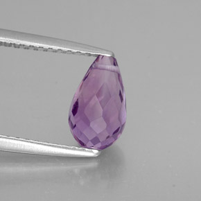 Ametista violeta natural 1,36ct, briolete, VVS-VS