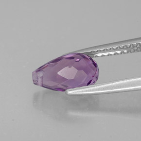 Ametista violeta natural 1,36ct, briolete, VVS-VS