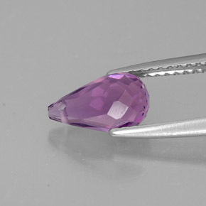 Ametista violeta natural 1,43ct, briolete, VVS-VS