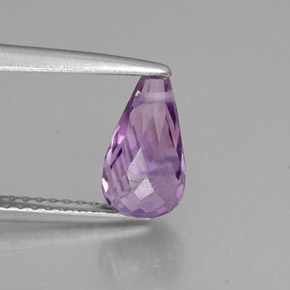 Ametista violeta natural 1,38ct, briolete, VVS-VS