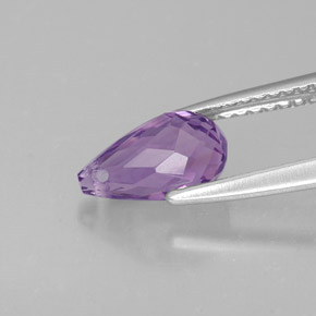 Ametista violeta natural 1,26ct, briolete, VVS-VS