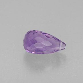 Ametista violeta natural 1,54ct, briolete, VS