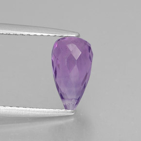 Ametista violeta natural 1,54ct, briolete, VS