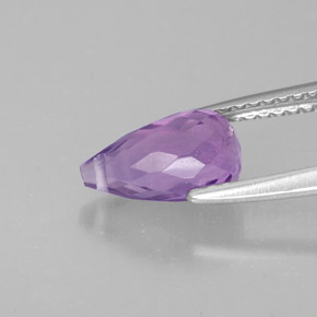 Ametista violeta natural 1,54ct, briolete, VS