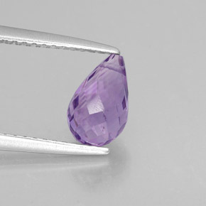 Ametista violeta natural 1,25ct, briolete, VS