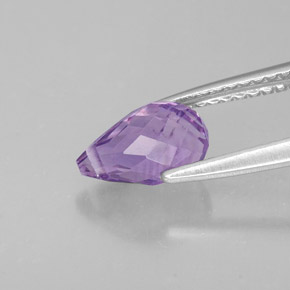 Ametista violeta natural 1,25ct, briolete, VS