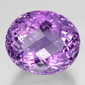 Ametista violeta natural 37,95ct, corte oval, VVS