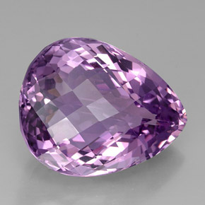 Ametista violeta natural 45,59ct, formato de pêra, IF